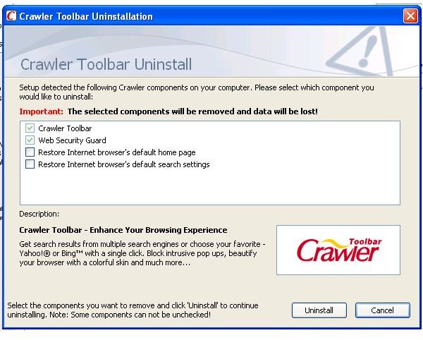 Removing Crawler and restoring changes to browsers