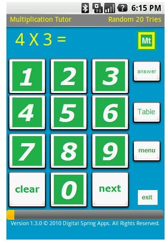 Multiplication Tutor