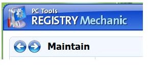 Back and Forward Buttons in Registry Mechanic 2011