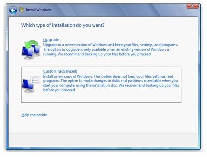 How to Perform a Custom Windows 7 Install