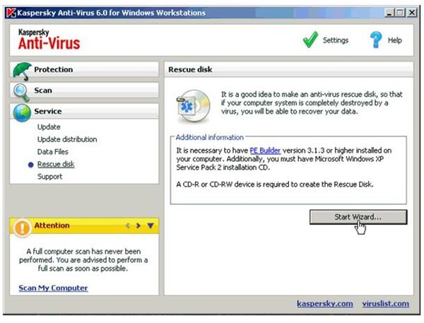 kaspersky rescue disk update virus definitions download