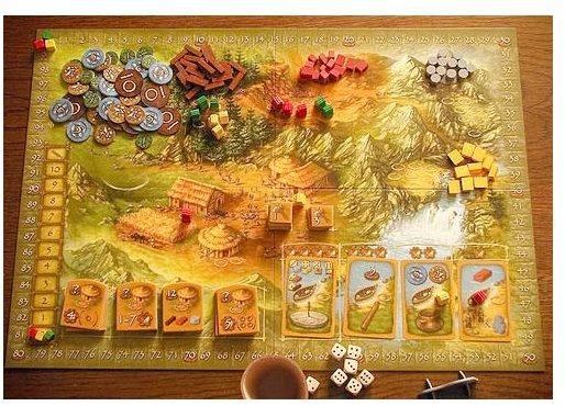 Stone Age board game in play