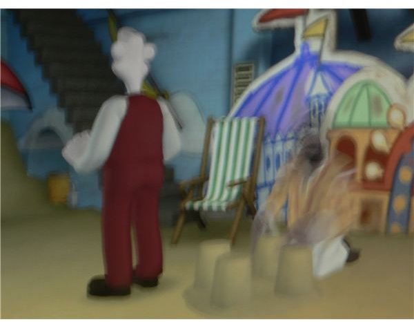 Wallace and Gromit: The Last Resort review - Wallace downstairs in his converted basement.