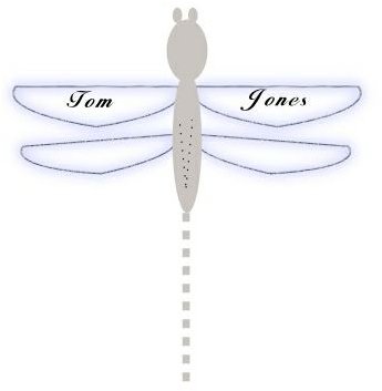 Free Templates for Dragonfly Place Cards: Create Shaped Place Cards and Save Money