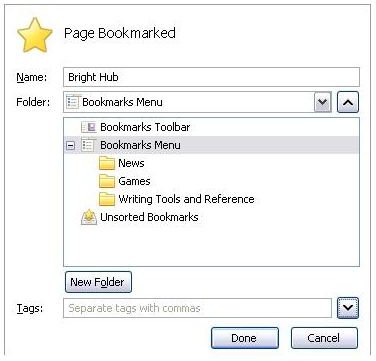 Saving Bookmarks