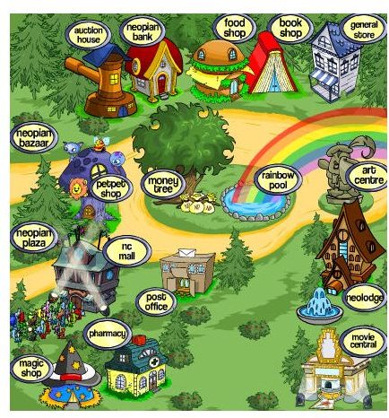 Neopets Neopia Central Map