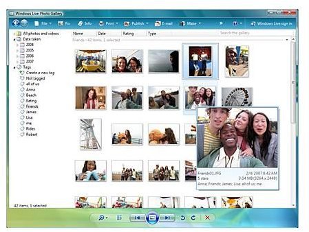 Online Photograph Storage And Management With Windows Live Photo