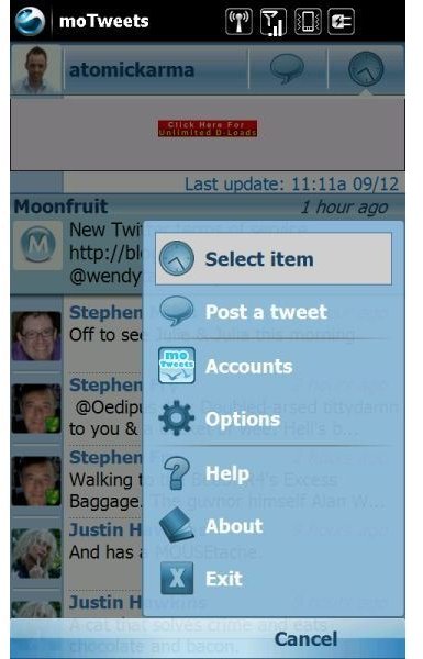 motweets is one of the top ten Windows Mobile 6 apps