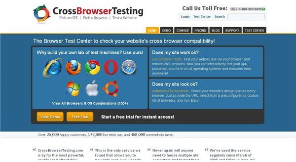CrossBrowserTesting - supreme browser compatibility tool