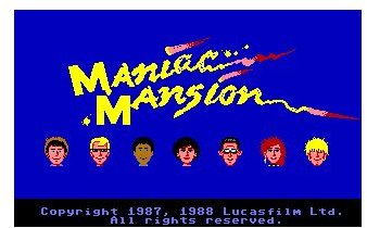 Maniac Mansion character selection interface 