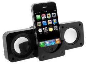 Black Portable Folding Stereo Speaker