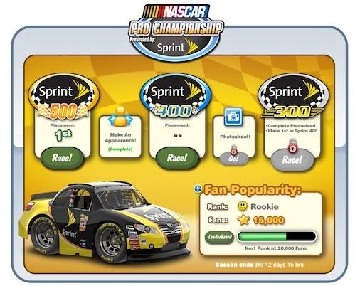 Car Town Nascar promo