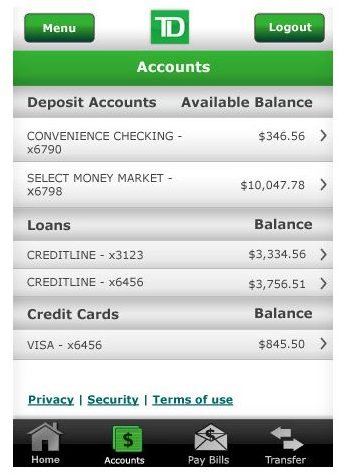 td bank mobile app check deposit