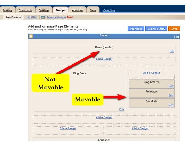 How To Move Elements On Blogger Page