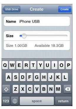 create usb drive on iphone