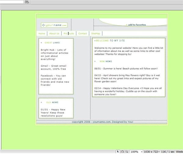 Here is a screenshot showing the process of editing the text content of an existing site.