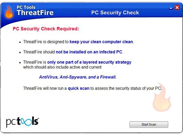 Infected PC should not install ThreatFire until it is cleaned