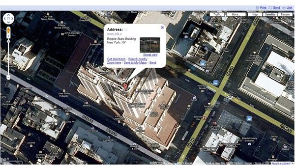 3 - The Empire State Building in Google Maps Satellite View