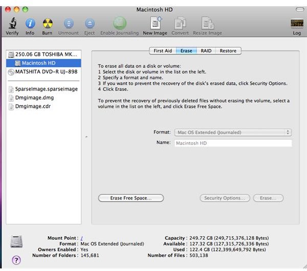 mac disk utility erase format for windows and mac