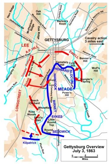 Gettysburg Battle Map