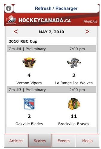 Hockey Canada Mobile iPhone App