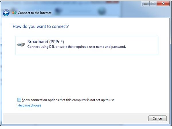 Windows 7 - Setting up a Broadband Connection