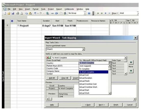 How To Transfer Excel Data to Microsoft Project