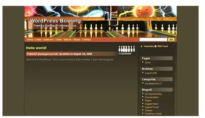 A Choice Of Free Bowling WordPress Themes
