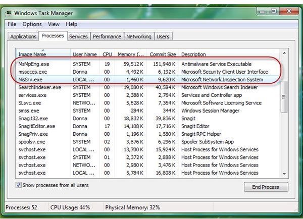 MSE 2 memory during full system scan