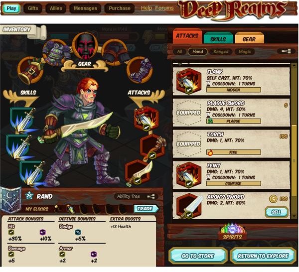 Facebook RPG Game Deep Realms Assassin PVP Guide Game Yum