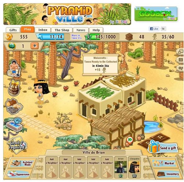 City Building Games: PyramidVille on Facebook