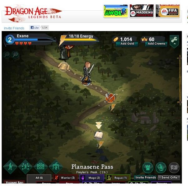 flash games like dragon age legends