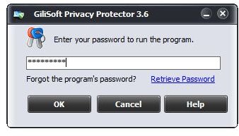 Gilisoft Privacy Protector requires you to configure a password when installing