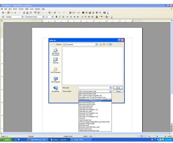 saving openoffice documents as pdf