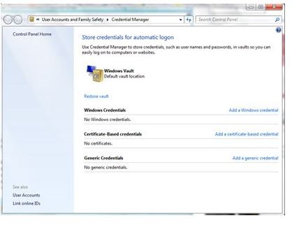 windows 7 credential manager