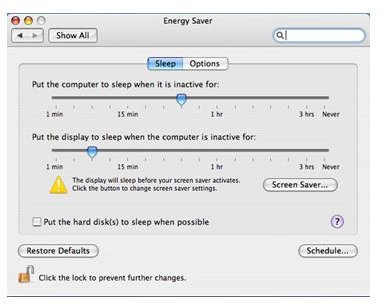 mac energy saver options