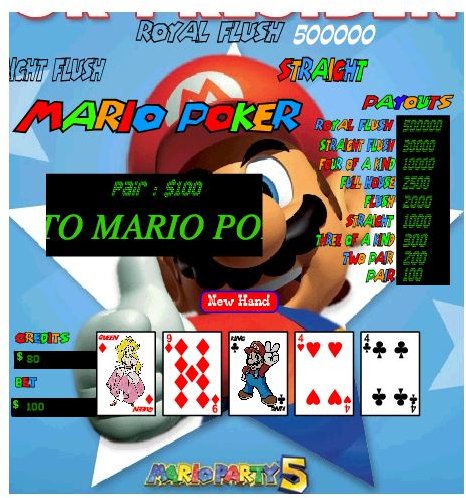 Mario Poker screenshot