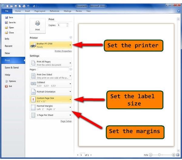 Brother Label Printer And Microsoft Word Bright Hub