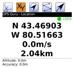 GPS Guru - blackberry compass app