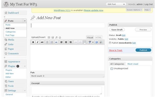 wordpress administration