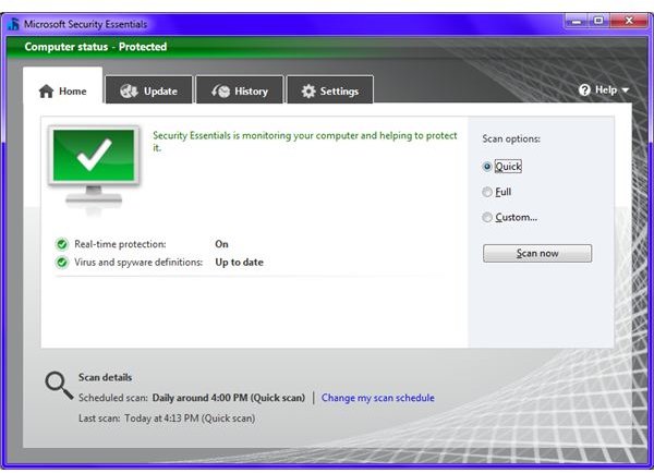 how to turn off antivirus microsoft security essentials