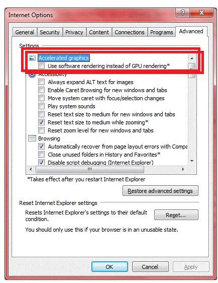 Fig 1 - IE9 vs Chrome - Using GPU in IE9