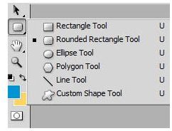 The location of the Rounded Rectangle Tool