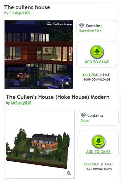 Download Twilight Cullen House for The Sims 3 and More!