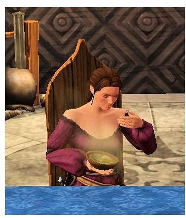 The Sims Medieval eating food