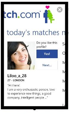 Social Dating apps pour Windows Phone