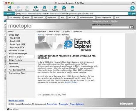 internet explorer browser for mac