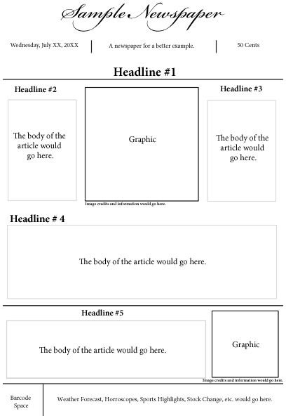 Front Page Layout Example 2