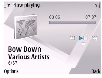 Symbian MP3 Player Controls