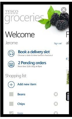 Buying Groceries Online with the Windows Phone Tesco App
